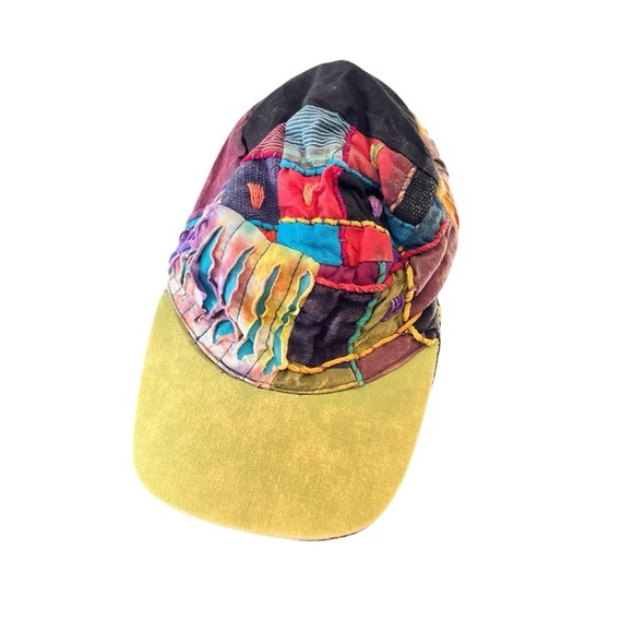 Rising International Colorful Tie-Dye Patchwork Baseball Cap - Picture 1 of 4